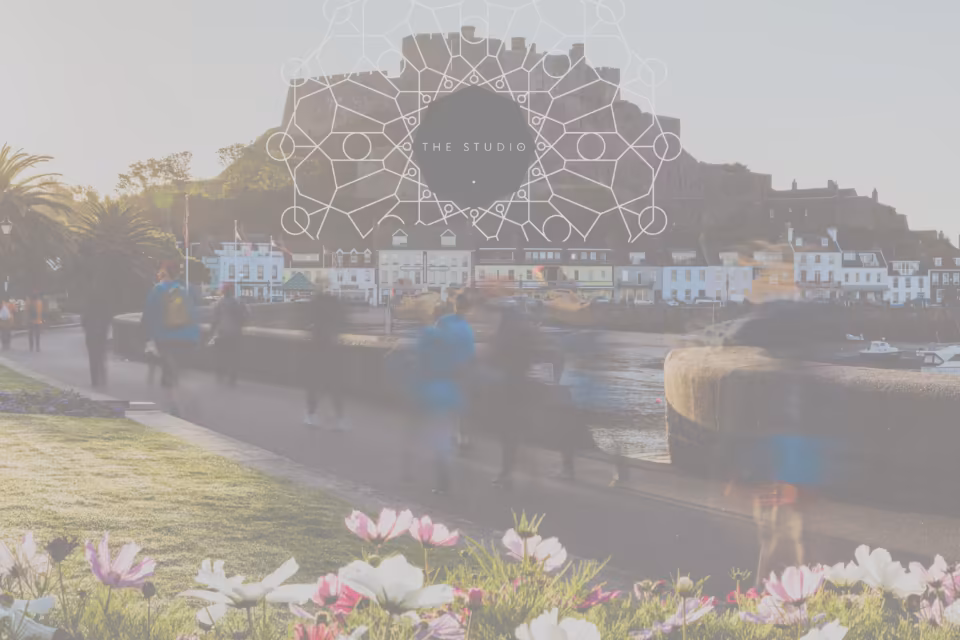 Gorey harbour and Mont Orgueil Castle, a short walk from The Studio